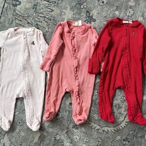 3 Baby Gap One-Piece Footie Pajamas